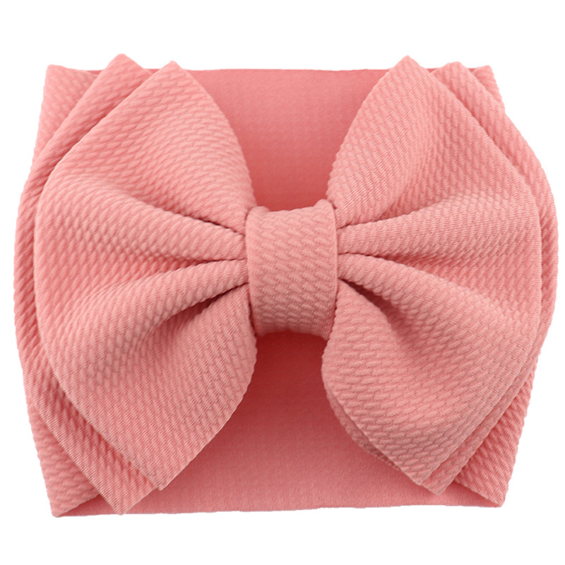 Grand bandeau élastique Double couche avec nœud pour cheveux, pour filles, mignon, pour bébé, accessoires de cheveux, Turban, Double couche,: Rose