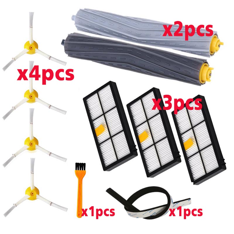 Accessoires Kits remplacement pour iRobot Roomba 800 900 série 870 880 890 960 980 aspirateur côté brosse filtre extracteur: 11pcs-set
