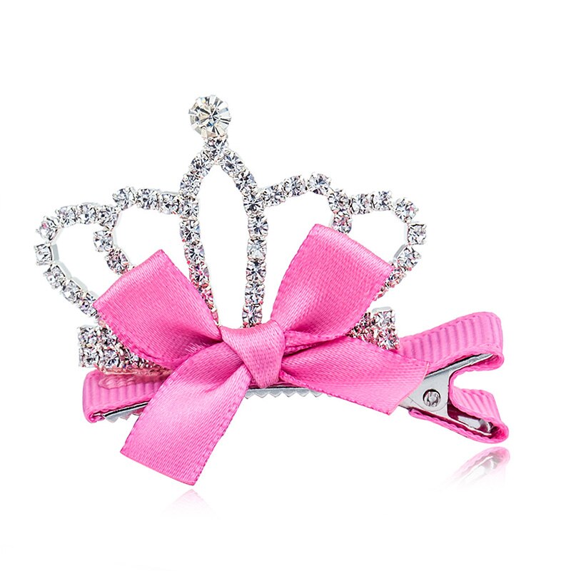 Crianças dos miúdos do bebê Da Menina Do Cabelo Pin Doce Bonito Crown Bowknot Projeto Da Orelha de Coelho de Alta Qualidade Princesa de Cabelo Acessórios de Cabelo Pin