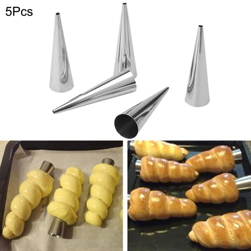 Baking Tool Home Garden Kitchen Dining Bake Ware Baking 5/12Pcs Conical Croissant Mold Pastry Tools: A