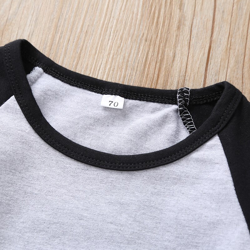 Carter Toddler Spring and Autumn Leisure Baby Boy's Letter One-piece Suit Round Neck Long Sleeve Creeper Toddler Clothes