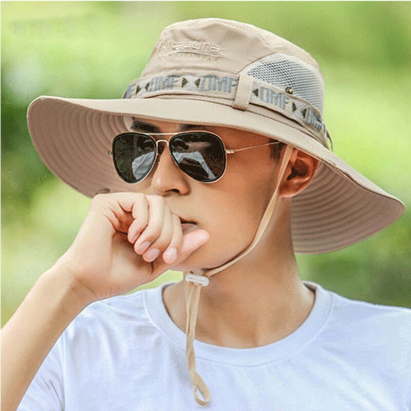 summer Sun hat men fisherman hat outdoor sun protection cool ventilation hat fisherman hat Beach Hat mountaineering fishing hat