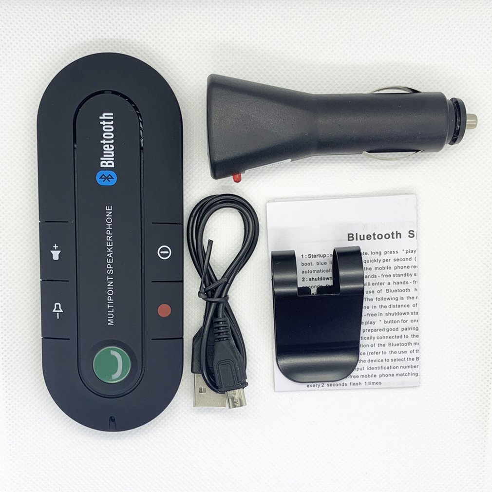 Draadloze Bluetooth Car Handsfree Luidspreker, Geschikt Voor Iphone Android Duurzaam Ingebouwde Mvo Chipset Speaker