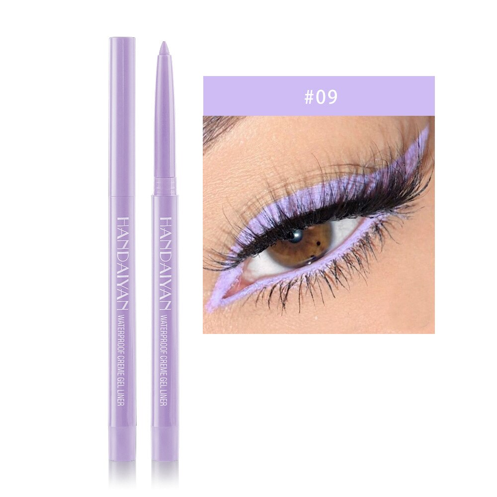 20-farbe Farbige Eyeliner Kuli Wasserdicht Perlglanz matt Lange anhaltende Eyeliner Gel Stift Auge Flüssigkeit Stift Lidschatten kosmetik: 09