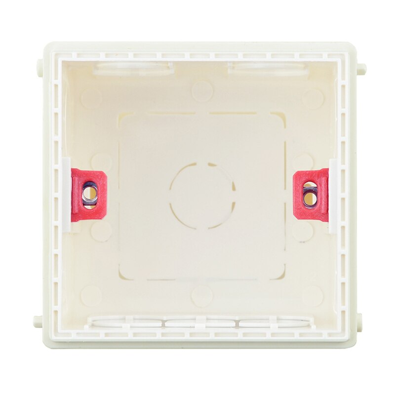 Mounting Box Cassette Switch Socket Junction Box Hidden Concealed Internal Mounting Box Type 86 White Red Blue Box: White