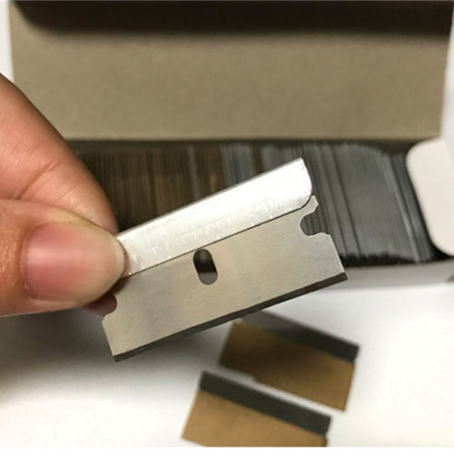 10pcs Razor Scraper Blades Single Edge Box Cutter Knife Paint Glass Straight