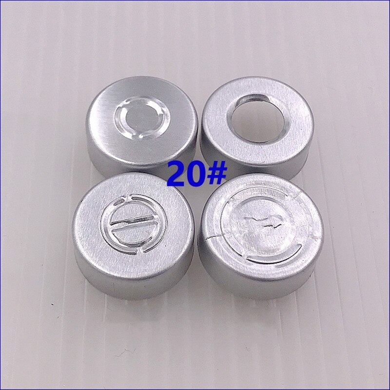 100 stk / parti 2ml 3ml 5ml 10ml hætteglas med gummiprop, flip-off hætter eller al caps glasflasker