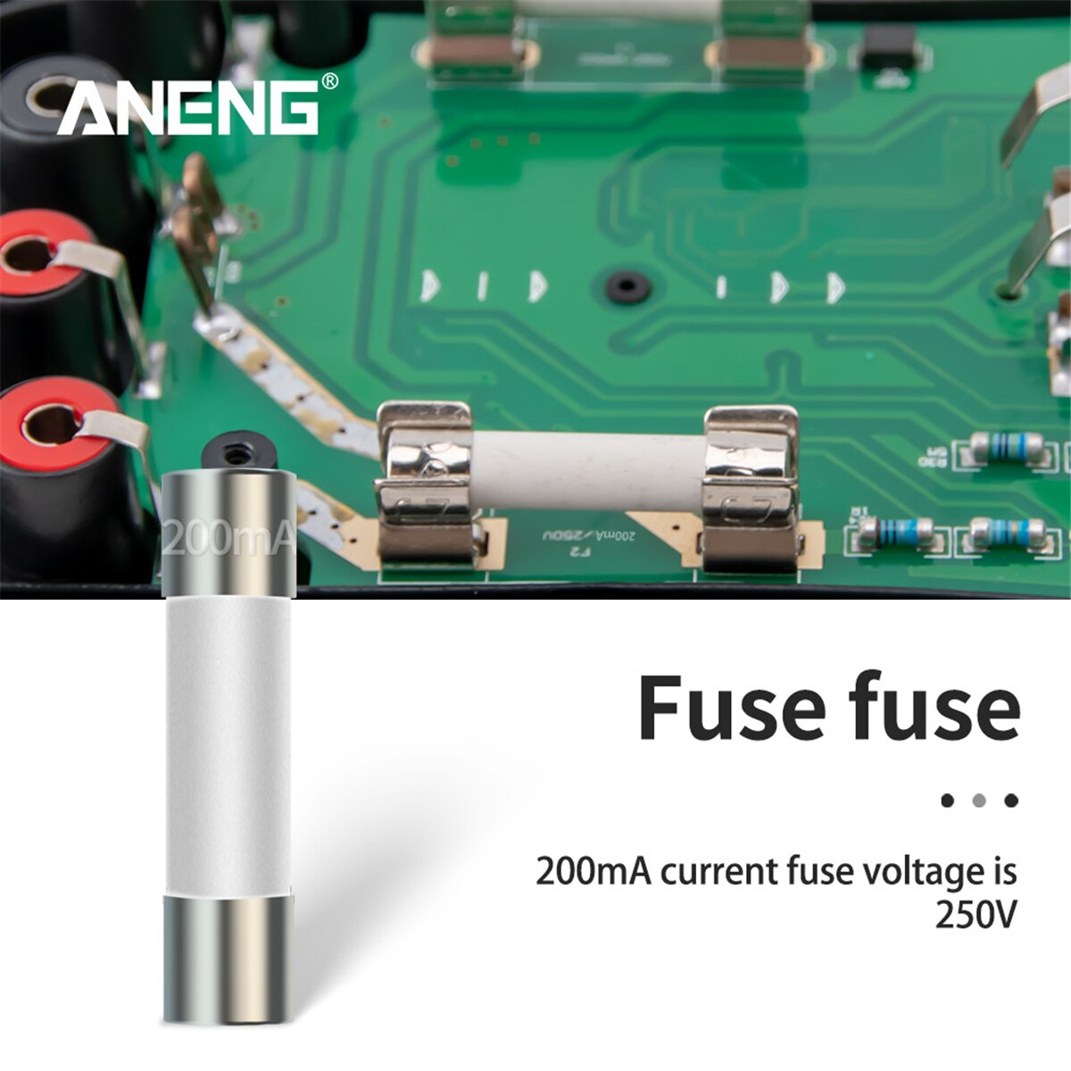 Ceramic fuse tube 6X30mm 10*200mA +10*20A