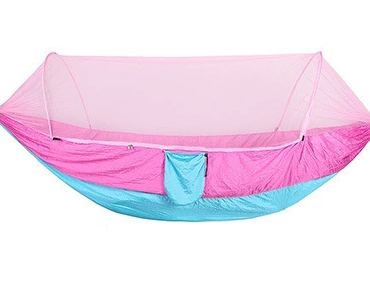 290*140 Hangmat Met Anti-Mug Outdoor Dubbele Nylon Parachute Doek Camping Klamboe Snel Open Hangmat: Kleur