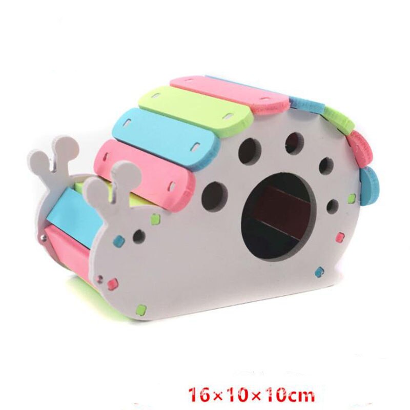 Château pour animaux de compagnie maison pour animaux de compagnie vue pont échelle petit Animal refuge Hamster maison de luxe deux couches cabane en bois