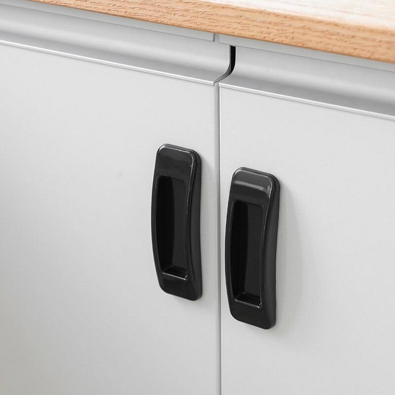 2 stuks plak de open schuifdeurgrepen voor binnendeuren glasraam kast lade kledingkast zelfklevende handgreep