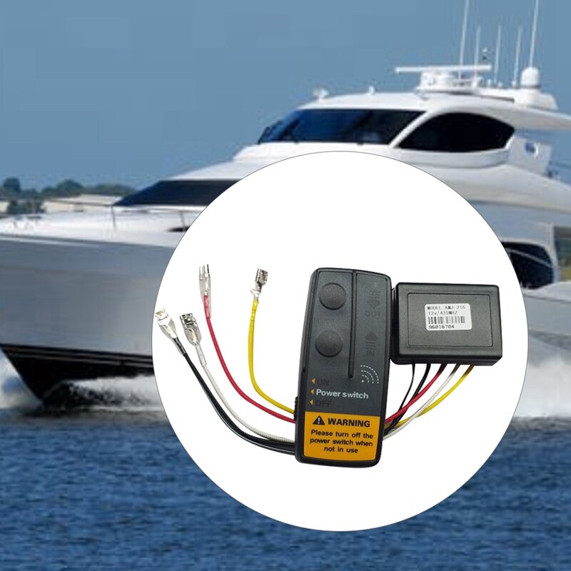 Télécommande Sans Fil Pour Treuil De Bateau - Kit Contrôleur Guindeau Ancrage, Portée 50 Pieds