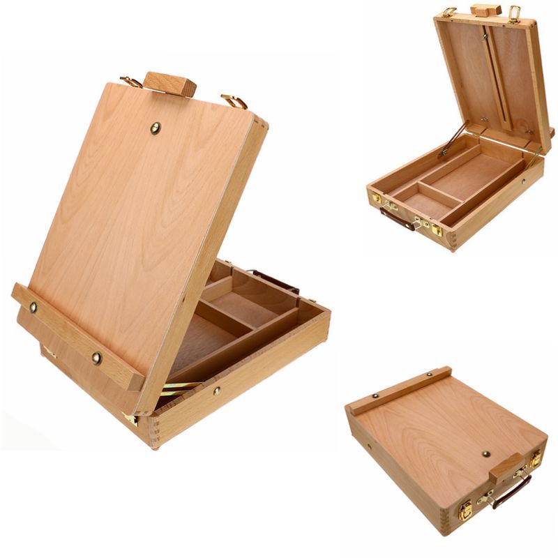 Multifonctionnel peinture valise étudiant en plein air croquis Portable filet bureau chevalet peinture accessoires Art fournitures