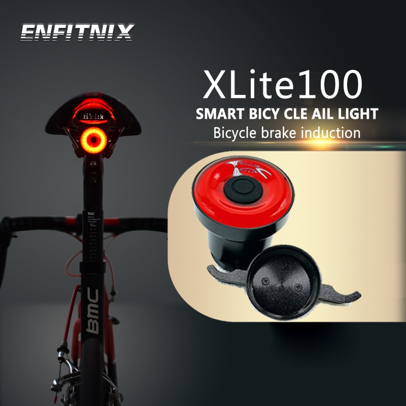 Enfitnix Xlite100 Fiets Achterlicht Intelligente Sensor Remlichten Usb Racefiets Mtb Cubelite Ii Achterlichten
