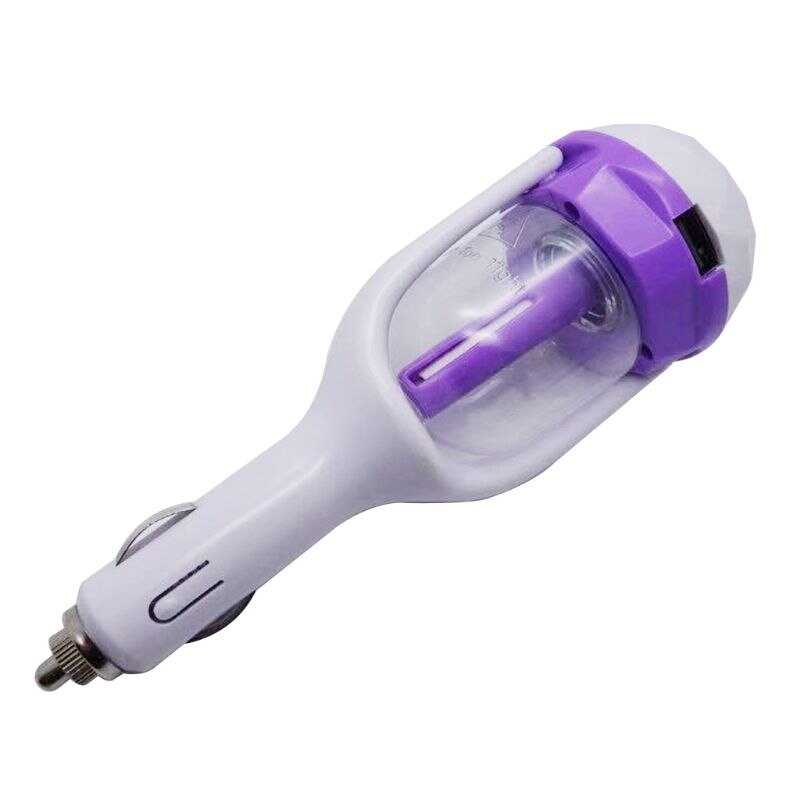Mini Car Humidifier Air Purifier Filter Home Allergies Smoke Dust Deodorization Mold Pollen Air Cleaner for Bedroom: Purple