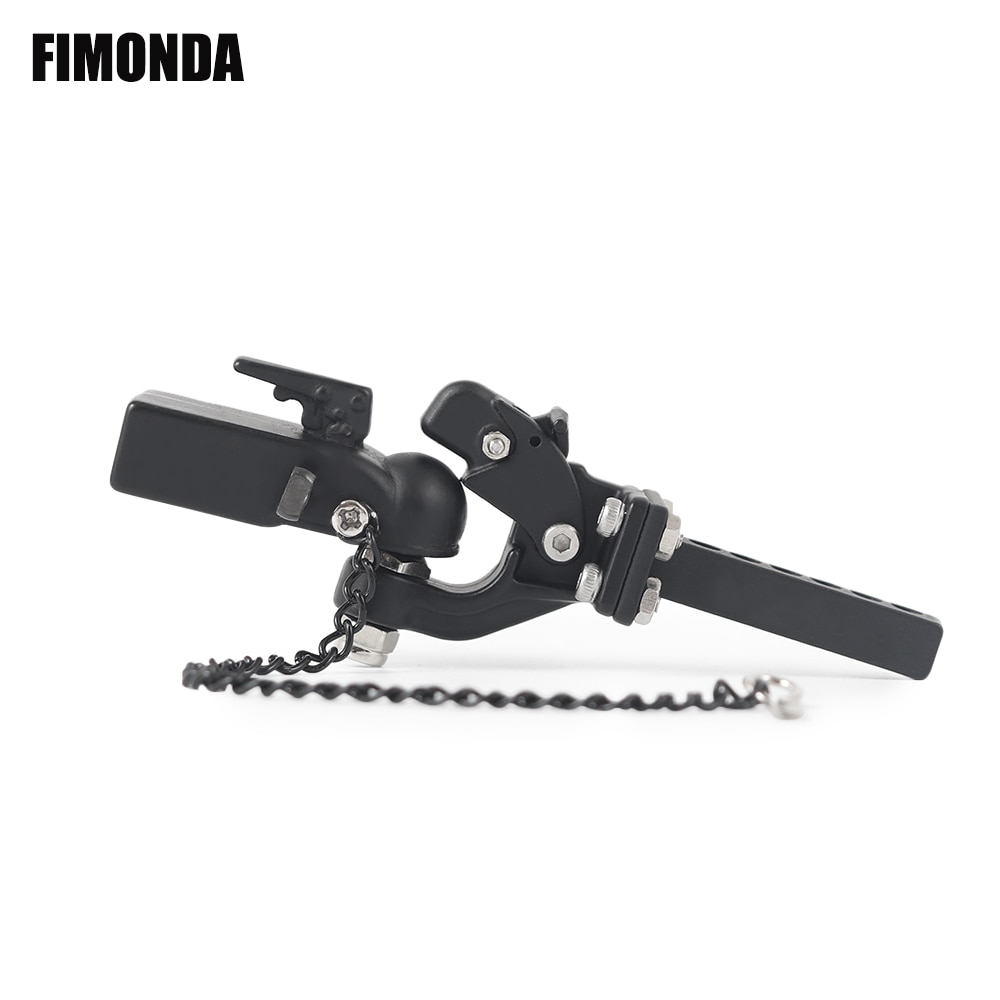 FIMONDA Metal Adjustable Trailer Hitch Mount for 1/10 RC Crawler Traxxas TRX4 Axial SCX10 90046 Redcat GEN 8 Scout II CC01 TF2