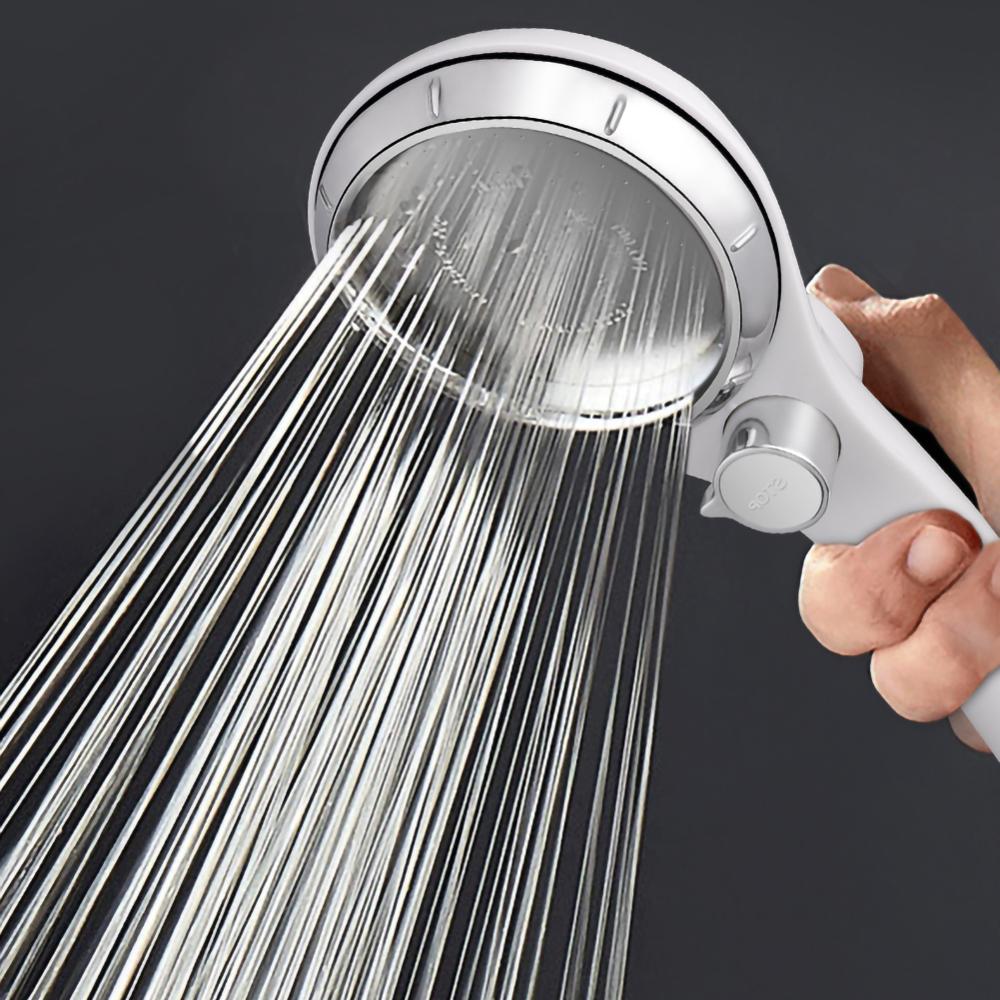 Japanese Style Pressurized Shower Head With Switch Household Adjustable Shower Head Bathroom Water Saving Supplies 40DC16