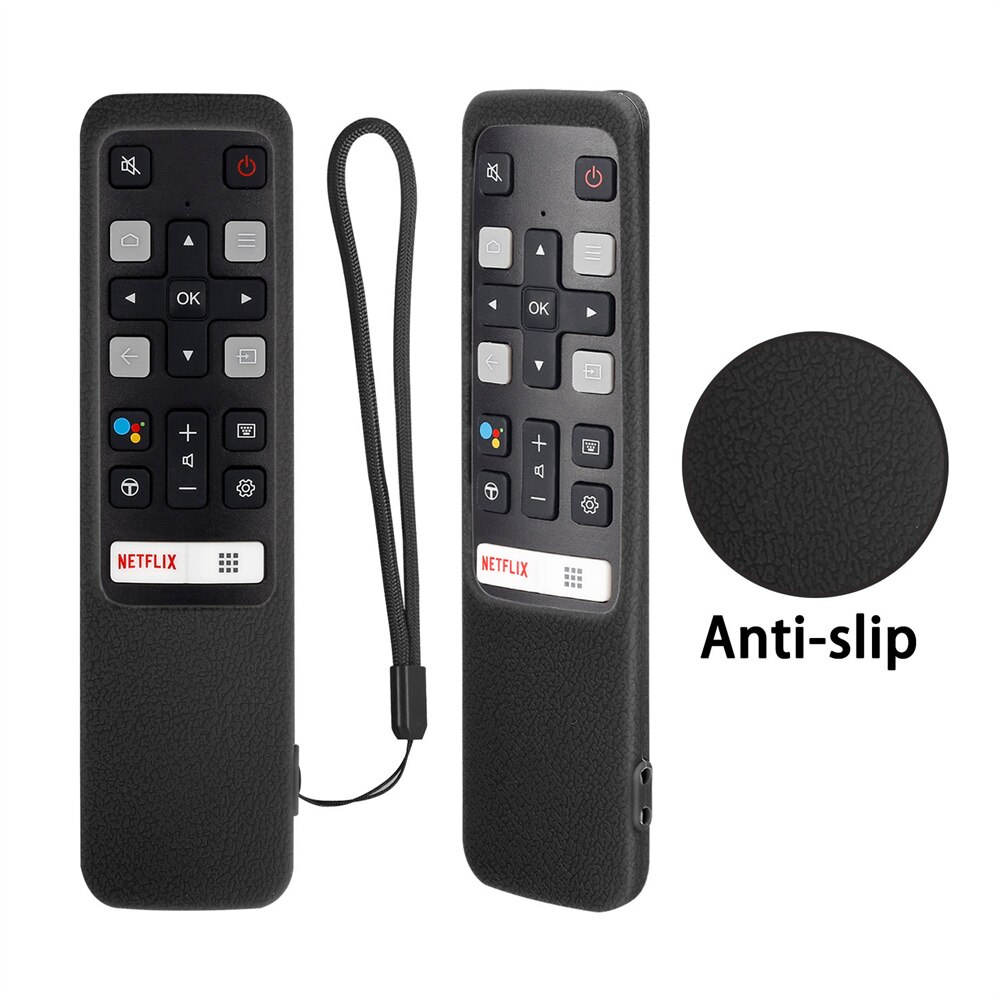 RC802V FNR1 z pilotem przypadkach dla TCL z systemem Android 4K Smart TV Netflix YouTube 49P30FS 65P8S 55C715 49S6800 43S434: black