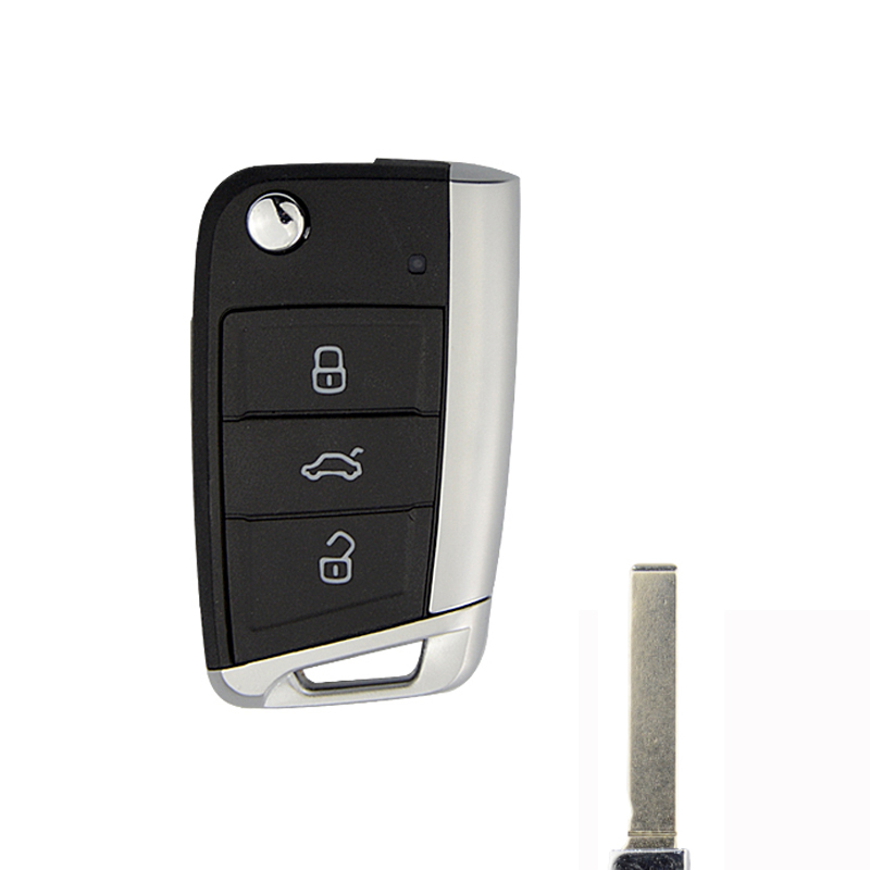 OkeyTech para V W Golf MK7 3 Skoda asiento Passat B6 remoto coche llave cubierta Fob funda piezas HU162T hoja para llaves: Type 3