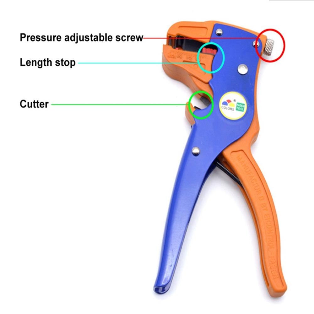 Abisolieren Zangen Automatische 0,08-2,5mm 28-13AWG Cutter Kabel Schere Draht Stripper Werkzeug FS-D3 Multitool Einstellbare Präzision