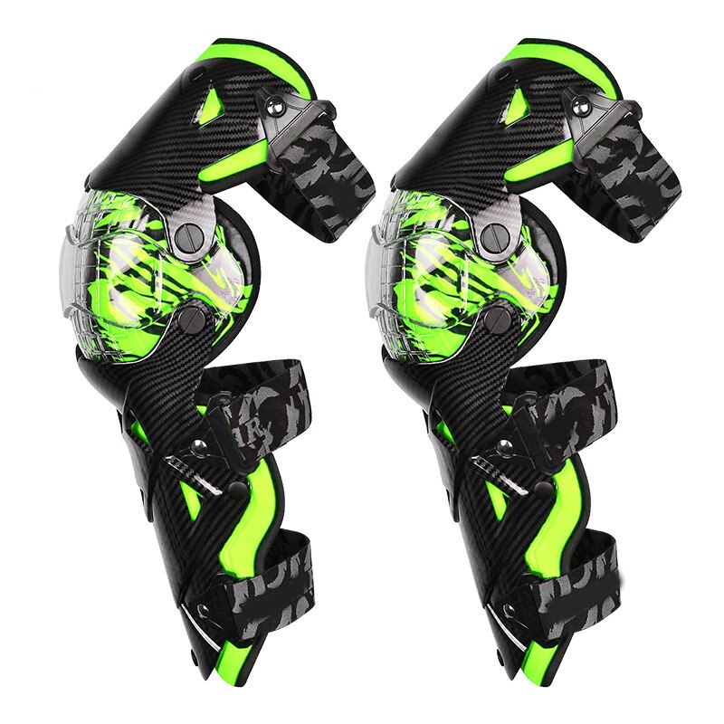 Motorcycle Knee Pads Knight Riding Fall Resistance Leg Guard Equipment For Motorcycle Off-Road Protective Gear M8617: Green