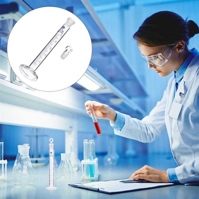 10ml Glass Measuring Cylinder Thick Graduated Cylinder Laboratory Supply With Stopper Beaker Flask Measuring Cup For Laboratory
