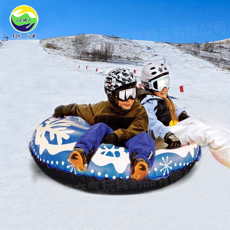 Kind Schwebte Skifahren Bord PVC Winter Aufblasbare Ski Kreis Griff Langlebige freundlicher Erwachsene draussen Schnee Rohr Skifahren Zubehör