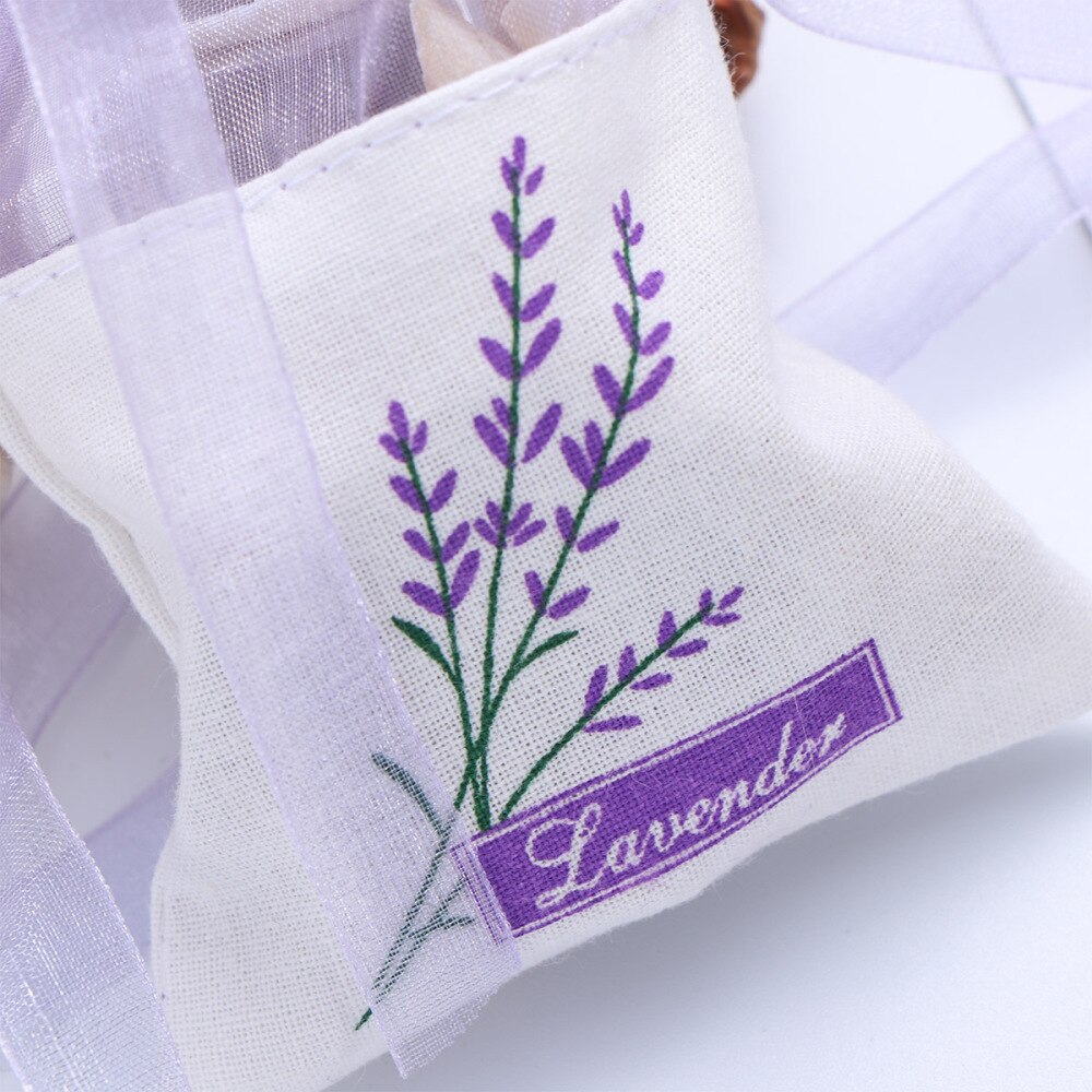 25pcs Empty Lavender Bags Floral Printing Fragrance Pouch Sachets Bag for Relaxing Sleeping Dark Purple)