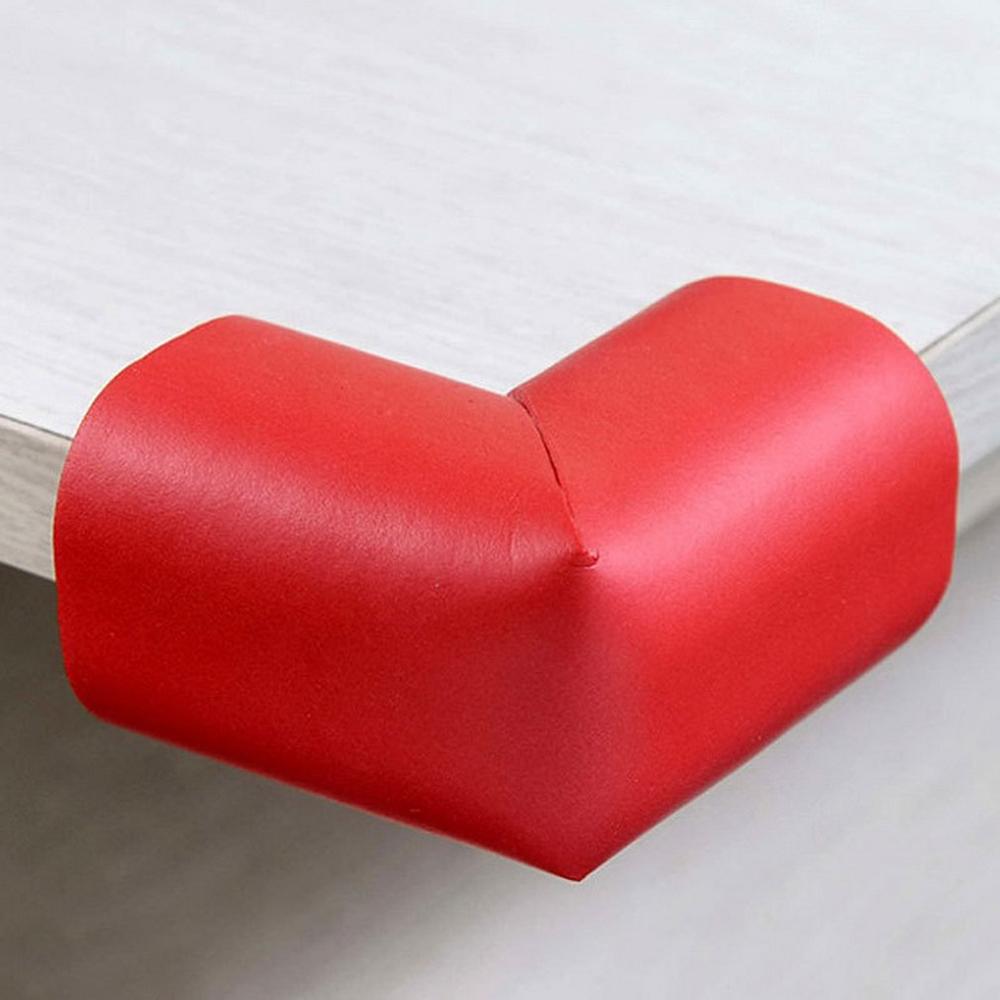 4PCS/Set Baby Safety Corner Protection Silicone Protector Furniture Corners Angle Edge Protection Child Safety Corner Protector: red