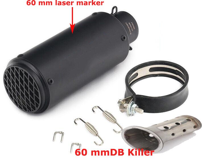 38mm bis 60mm motorrad auspuffrohr mit DB mörder Schwarz Auspuffrohr Schalldämpfer Verbinden sterben Adapter für edelstahl stahl gp-projec: 60mm T
