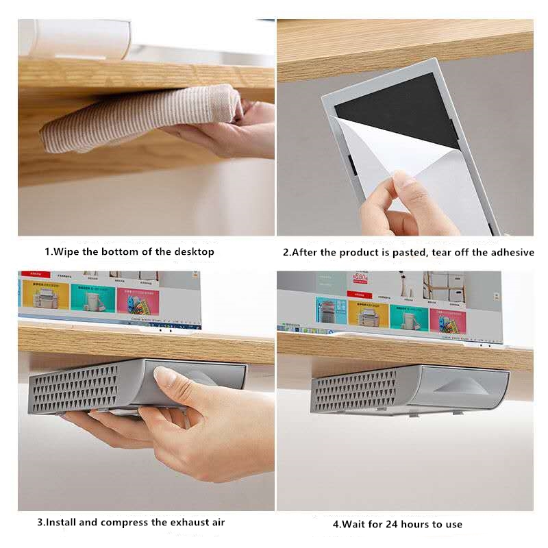 Stackable Hidden Office Drawer Organizer Under Desk Pen Holder Home Stationery Box Space Save