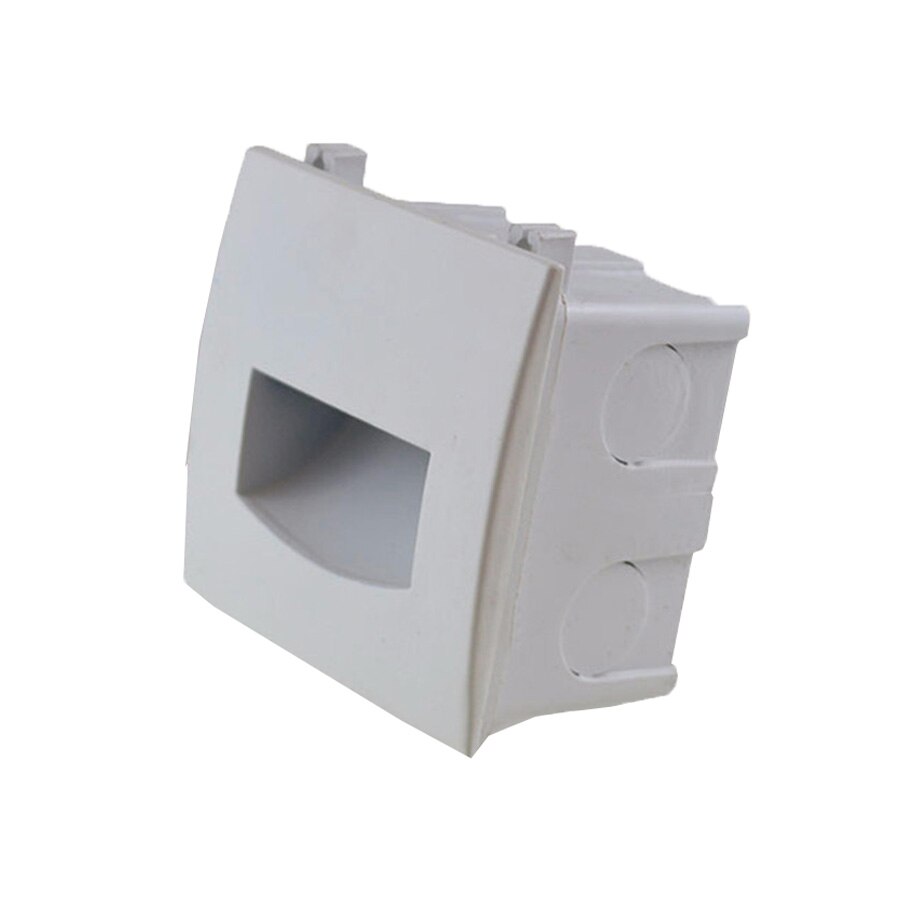 BEIAIDI 3W 5W Waterproof LED Stair Light Aluminum Recessed Led Step Light Outdoor Wall Mounted Background Light Step Aisle Lamp: White Square / 3W White