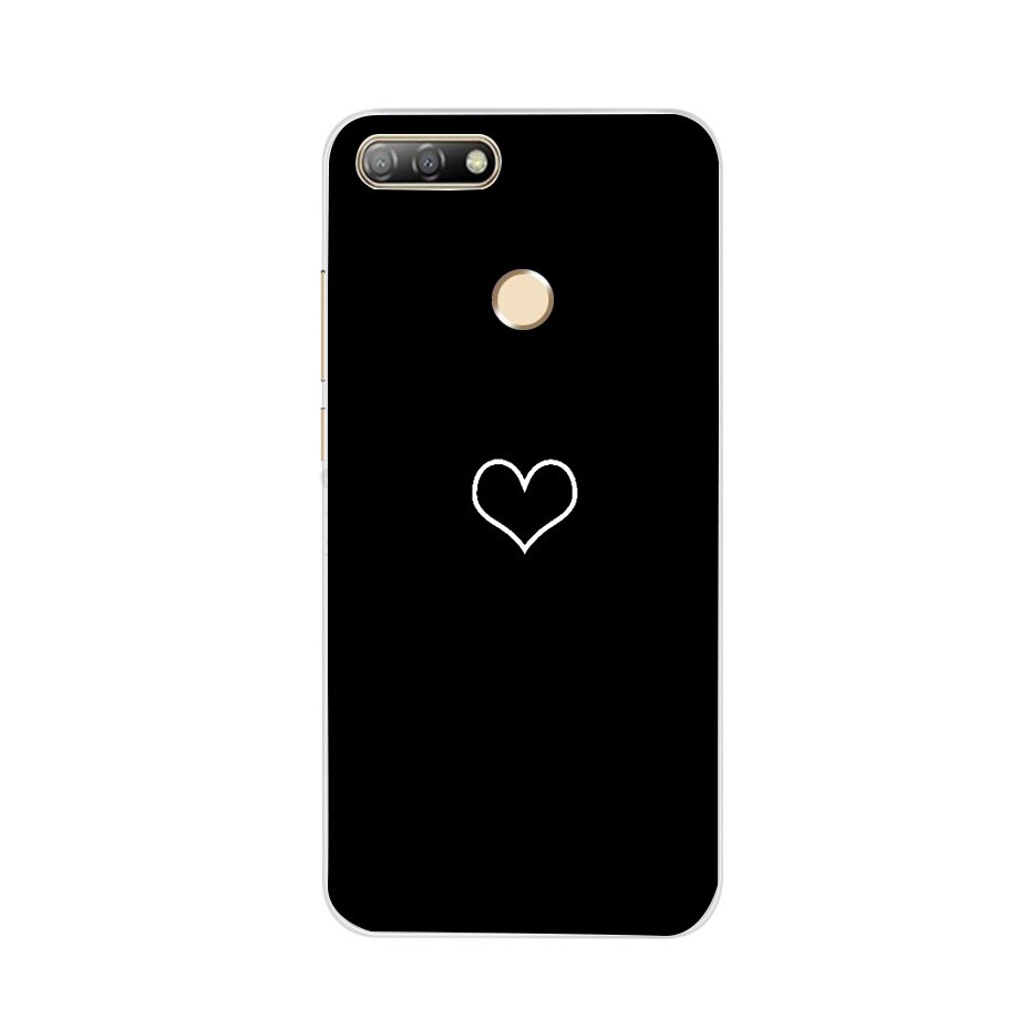 Honor 7A Pro Case op voor Coque Huawei Honor 7A Pro Telefoon Gevallen 5.7 "Kleurrijke Candy Soft Silicone Cover voor Huawei Honor 7 EEN Pro: Black