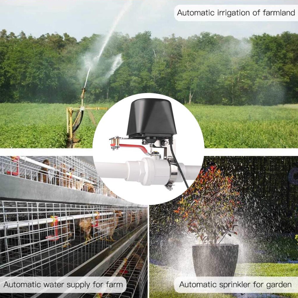 Wifi Smart Valve Control Water Valve Water Gas Valve Wireless Sprinkler Controller Shutoff Voice/APP Remote Control Water Valve