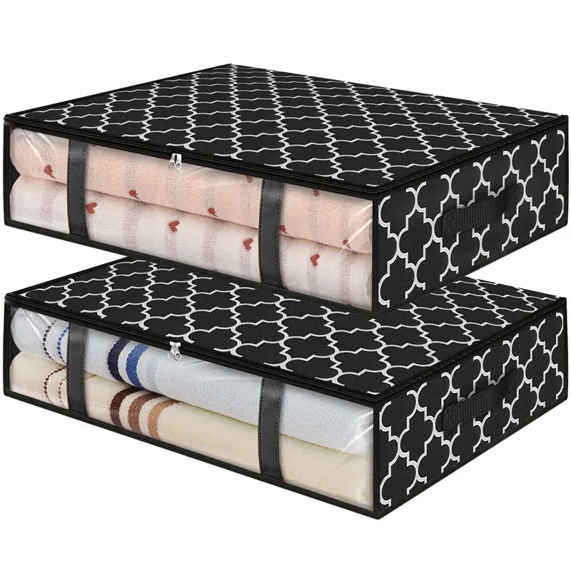 1/3/5PCS Kleding Opbergtas Deken Verpakking Zak Opvouwbare Geweven Opbergtas Onderbed Kleding Organizer stofdichte Opbergtas