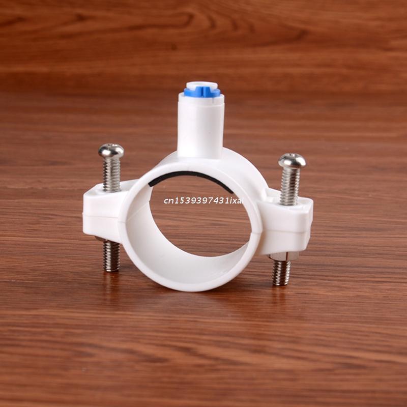 Pipe Fittings RO Water 40mm Drain Waste Water Pipe Clamp Saddle Clips 1/4&quot; Hose