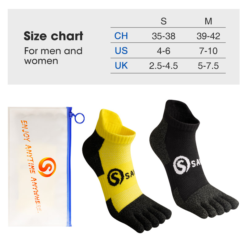 Savior – chaussettes de sport hygroscopiques pour hommes et femmes, en Fiber de cuivre, à cinq doigts, pour Marathon,