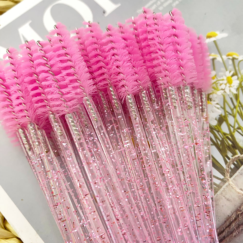 Wegwerp Kristal Wimpers Borstel Kam 5/50 Stuks Wimpers Extension Mascara Wands Make-Up Professionele Make-Up Beauty Tool