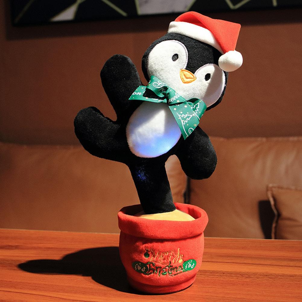 Kids Dansen Elanden Kerstboom Pinguïn Speelgoed Elektronische Knuffels Zingen Verlichting Vroege Onderwijs Grappig Kerstcadeau