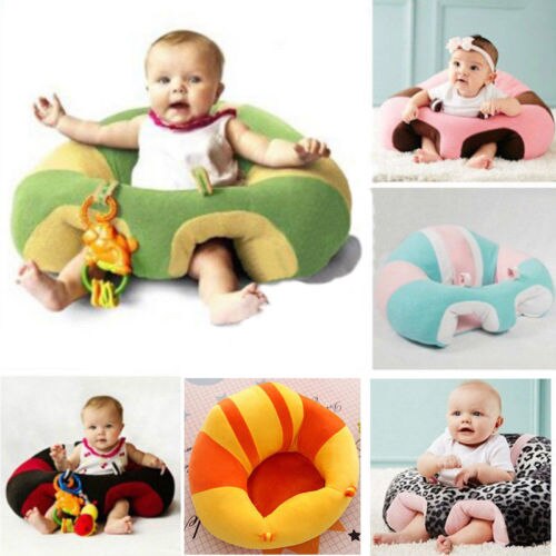 Børn babystøtte sæde sidde op blød stol pude sofa plys pude legetøj sækkestol 9 farver