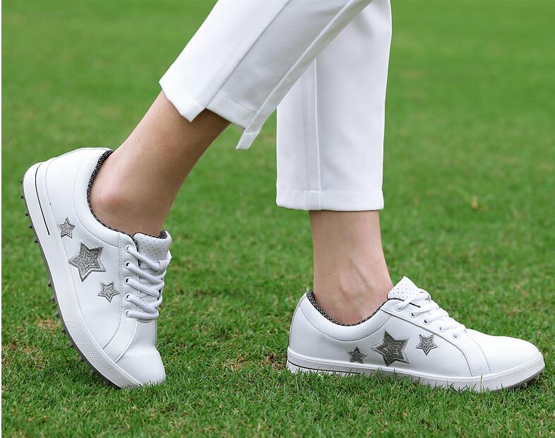 PGM Korean Women Golf Shoes Leisure Fixed Nail Waterproof Sneakers