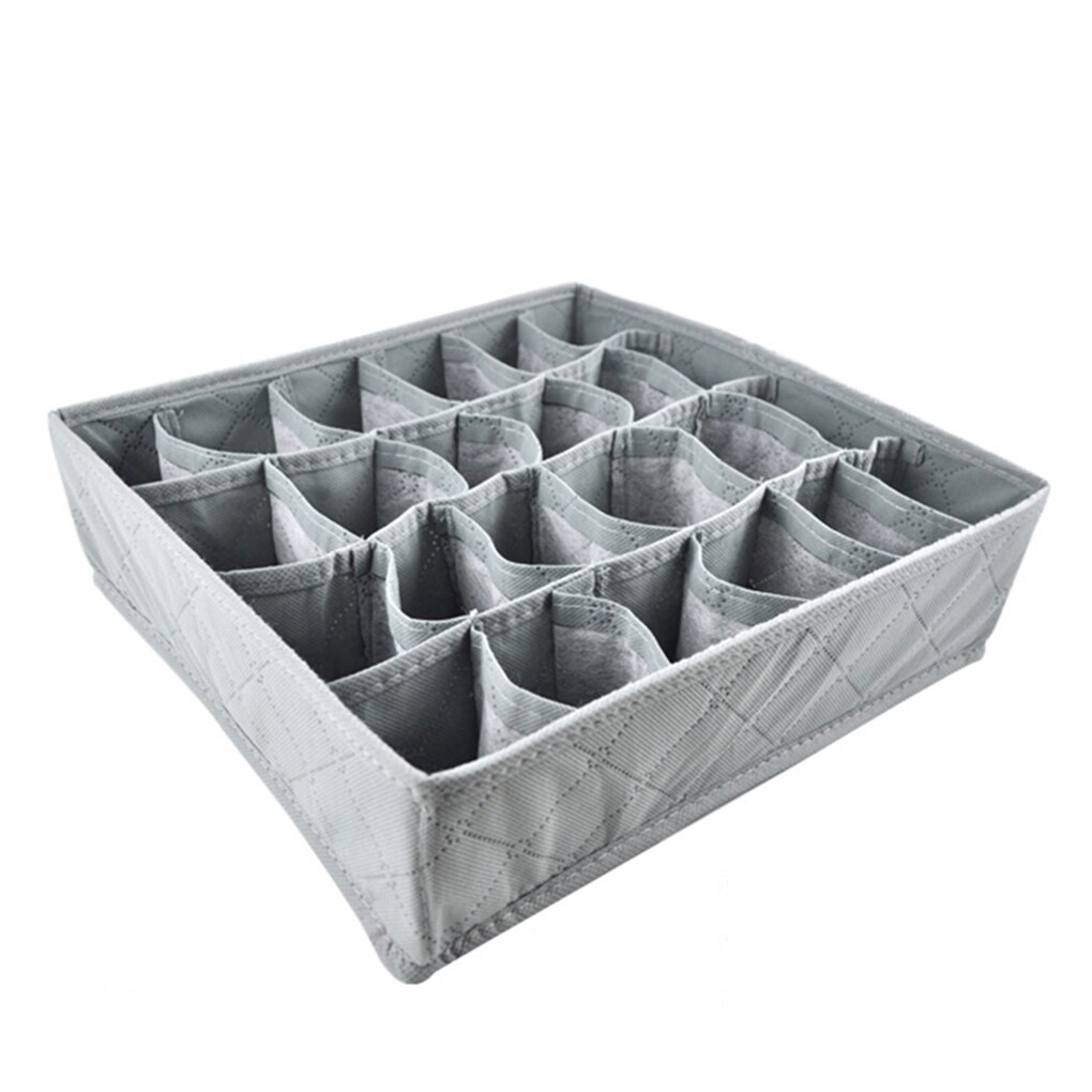 Foldable 3Pcs Environment-friendly bamboo Closet Drawer Organizer Storage Box with Zipper Bamboo