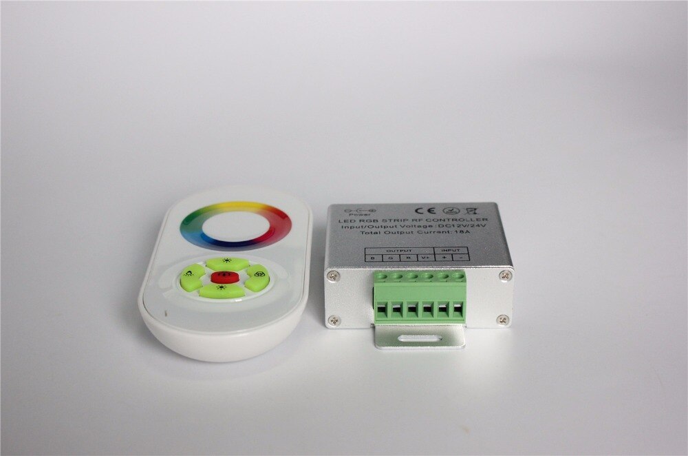 Rgb Led Controller,DC12,24V 5 Toetsen Aluminium Shell Rf Touch Rgb Controller Voor Led Strip 5050 3528 Rgb Wandlampen