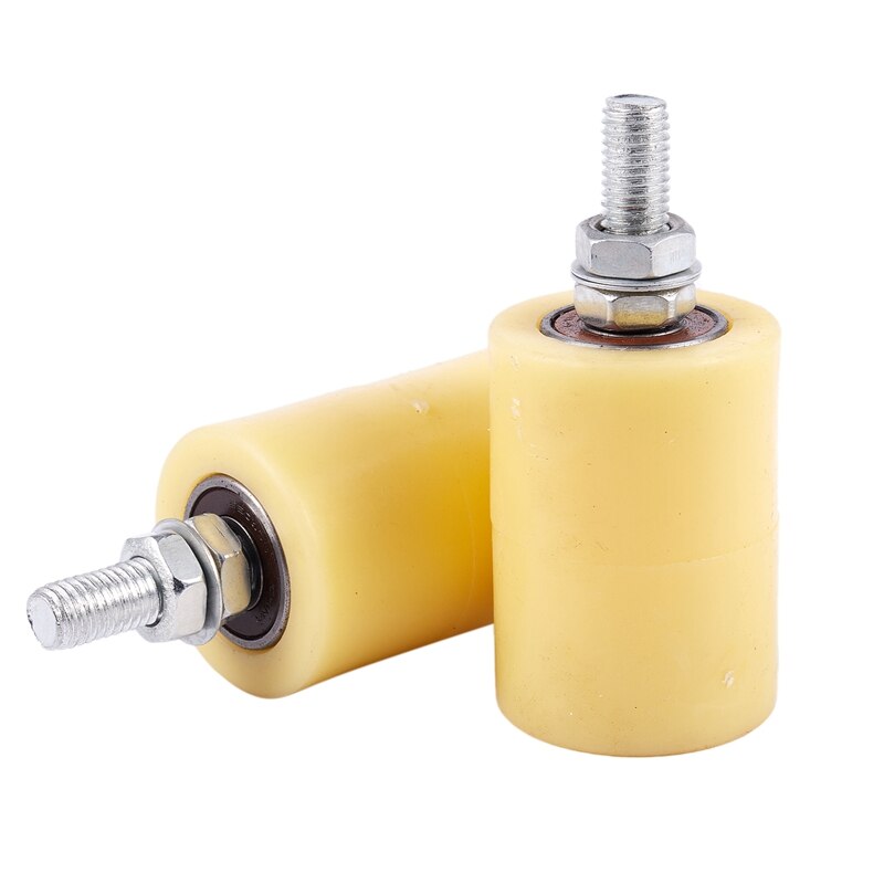 2PCS 50X70Mm PP Steel Flat Roller Bearing Guiding Wheel 6201 M12 Screw for Electric Door Sliding Gate