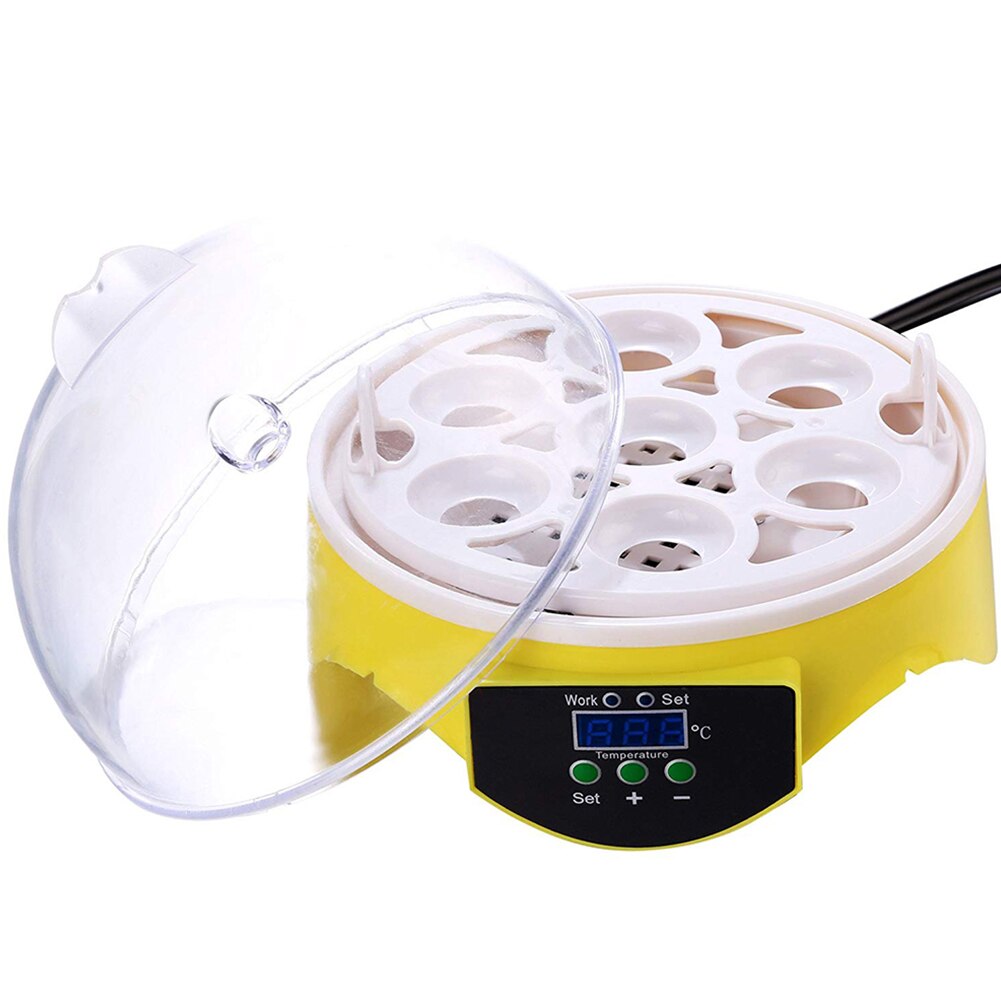 7 huevos de pollo incubadora para aves huevos Rack bandeja para incubar máquina automática de Control de temperatura inteligente de incubación Brooder