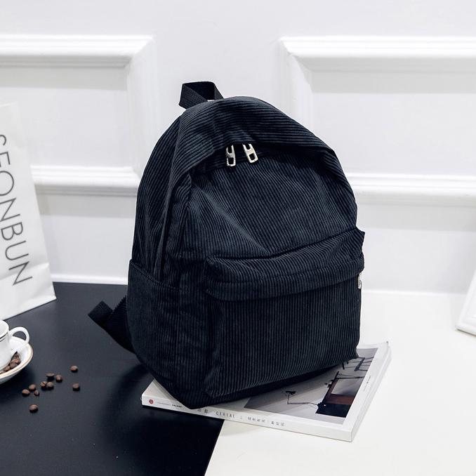 Trend Female School Bags Women Backpack College School Bagpack Harajuku Travel School Bags For Teenage Girls: Black 2