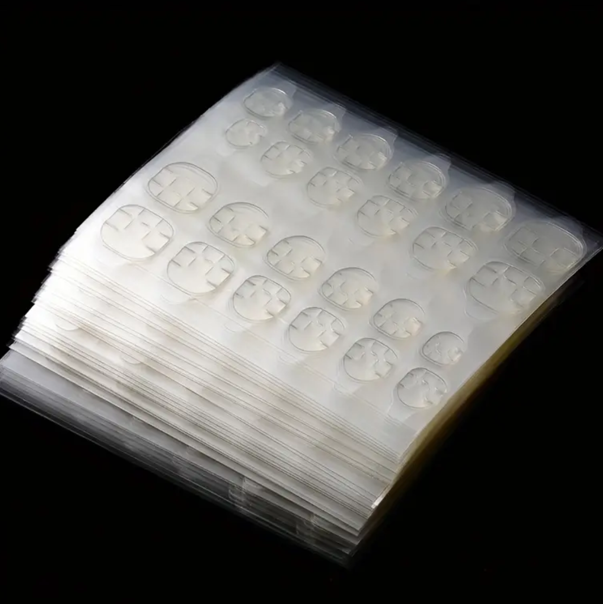 240/480 PCS Strong Adhesive Glue Tape for Press-on Nail Tips - Double Side Adhesive Film for False Nails-Transparent: Lvory