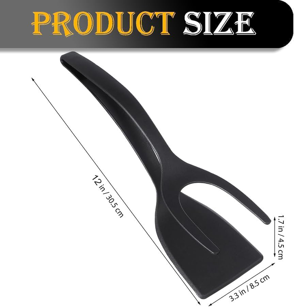 2-in-1 Grip Flip Spatel Tang Ei Flipper Spatel Nylon Non Stick Coating Pannenkoek Vis Franse Toast Omelet Maken tool