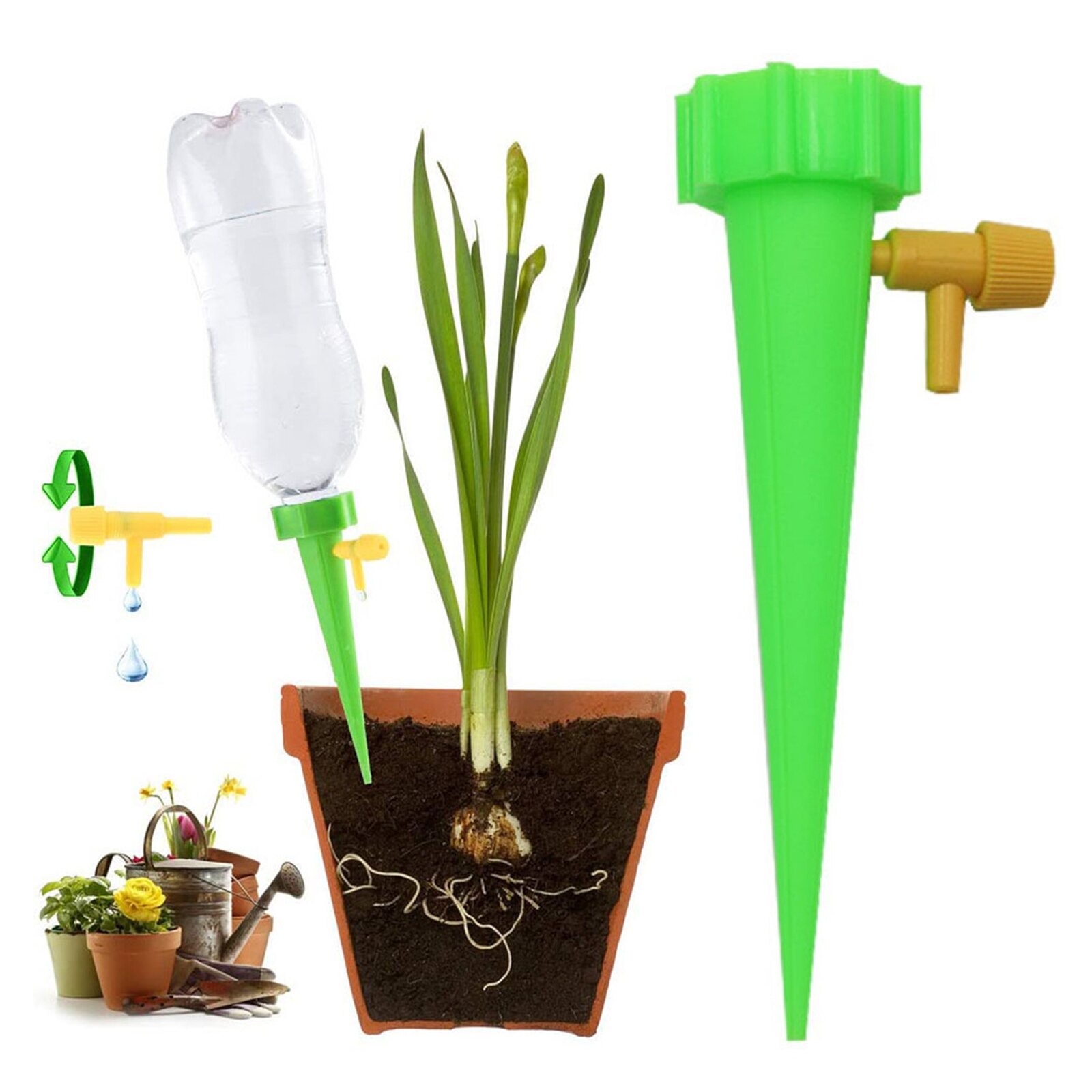 Automatic Watering Spike Indoor Household Drip Irrigation System Waterers Bottle Self-Contained Plant Watering Device