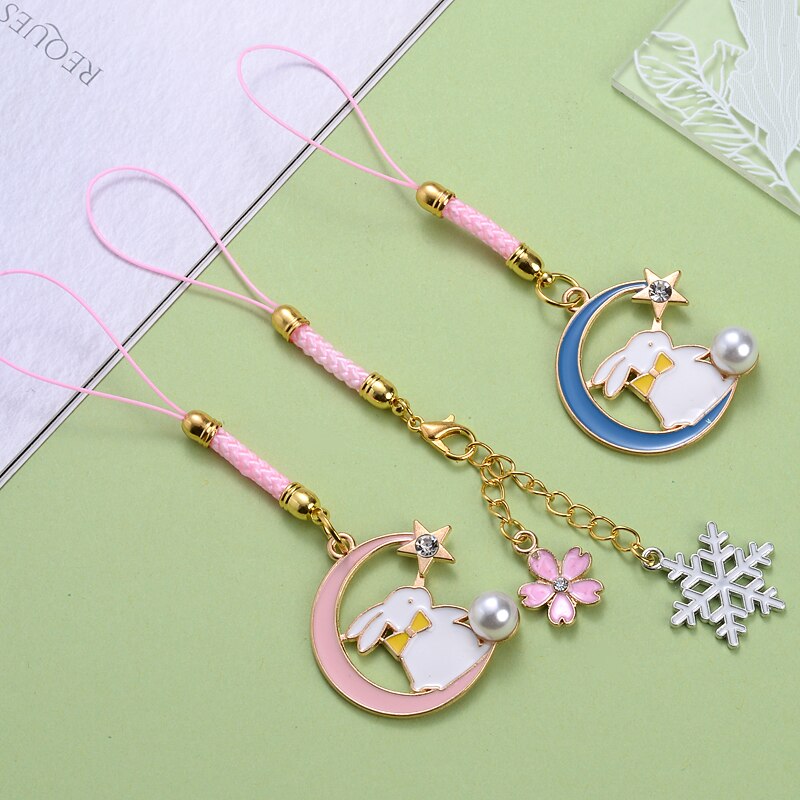 Metalen Mobiele Telefoon Hanger 1Pcs Bloem Dier Sneeuwvlok Ladie Telefoon Lanyard Anti-verloren Sleutelhanger Accessoires Decoratie